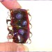 Handmade Lampwork Glass Bead in Cranberry and Violet - Focal Art Bead - SRA - Cranberry Pop $8.49