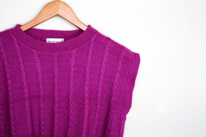 Vintage Purple Sweater Vest M/L