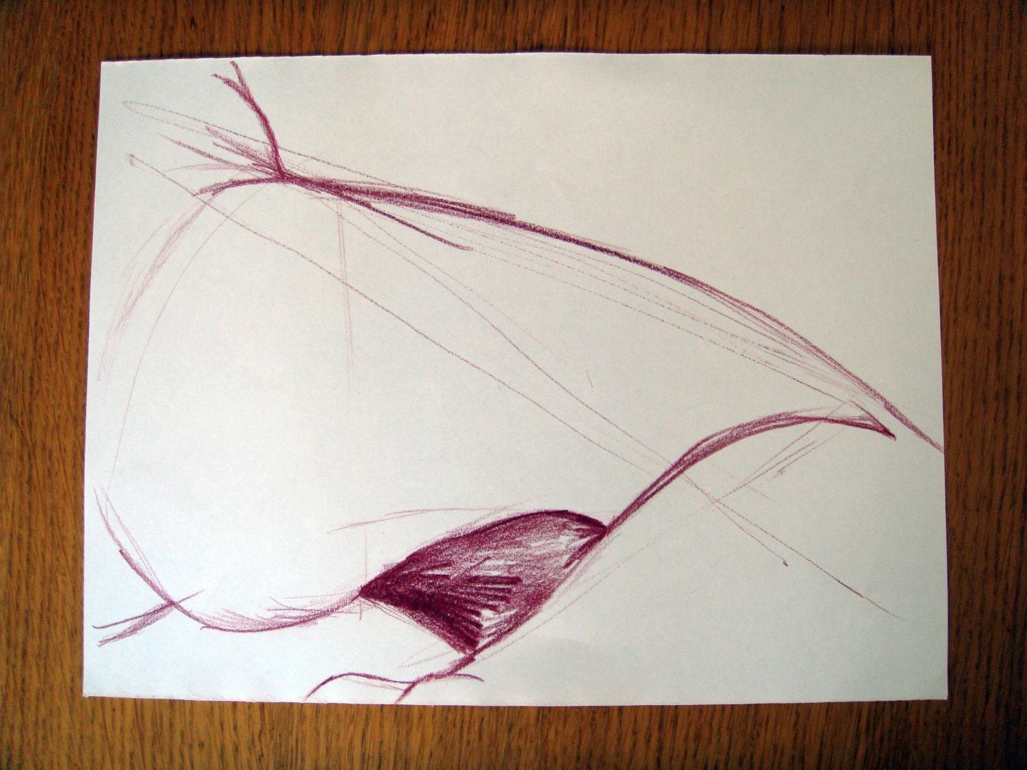 Original Nude Thigh Study Sketch