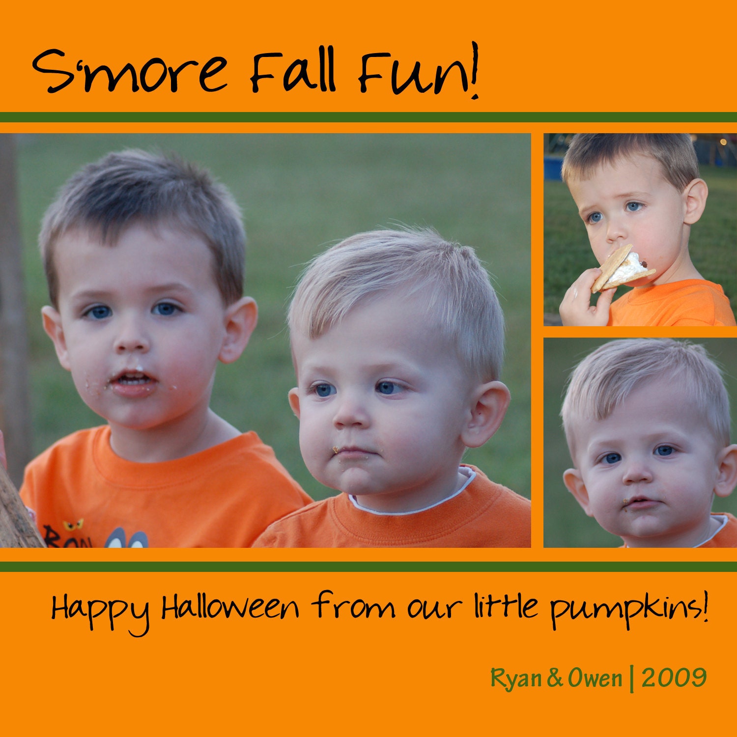 Halloween Card: Orange Square