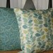 Decorative Pillow Cover: Leaf Pattern 18 X 18 inch Accent Throw Pillow Cover in Spa