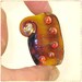 Handmade Glass Lampwork Bead in Golden Topaz - Focal Art Bead - SRA - Honey Pot2 $7.99