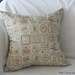 Vintage Style Cafe Theme Illustrated Linen Pillow Case(Cover, Slip) - Brown