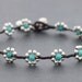 Daisy Turquoise Silver Anklet