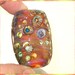 Handmade Lampwork Glass Bead in Autumn Colors- Focal Murrini Art Bead - SRA - Autumn Bloom $8.99