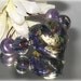 Purple Heart Hollow Lampwork Glass Focal Bead Set SALE- BastetsBeads-