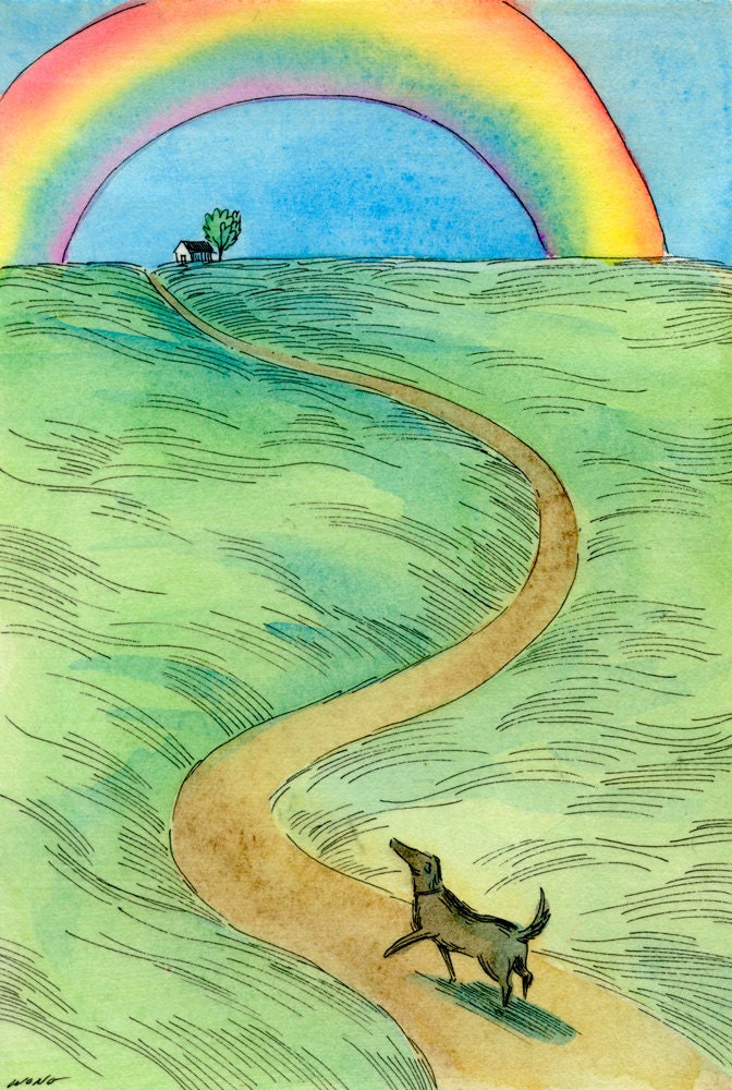 Original 4x6 Painting -- Happily on my way home