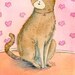 Original 4x6 Painting -- Kitty Love