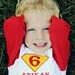 Super Hero Birthday Shirt - White/Red Raglan