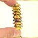 Handmade Lampwork Glass Bead in Pumpkin and Raku - Focal Art Tube Bead - SRA - Pumpkin Wrap $8.49
