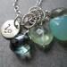 CAPRICORN Zodiac Green Cluster Necklace