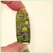 Handmade Lampwork Glass Bead in Ivory and Green with Custom Murrini - Focal Art Bead - SRA - Green Tea $7.99
