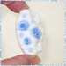 Handmade Glass Lampwork Bead in White and Pale Blue - Glass Focal Art Bead - SRA - Pale Shell $7.49