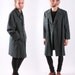 Vintage Gray Steampunk Army Coat for Men / M