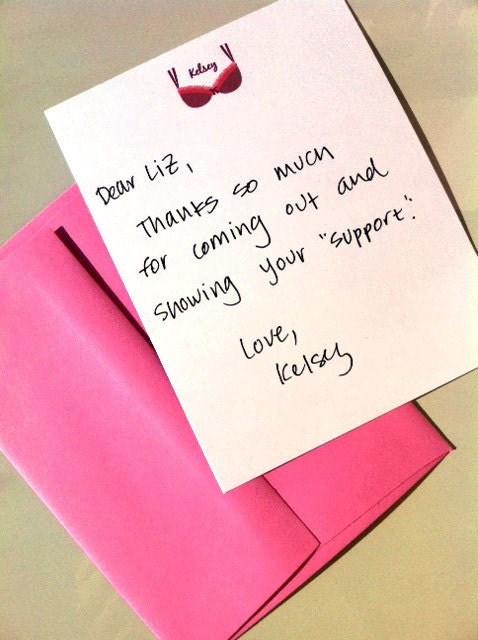Personalized Bra Notecard Set - Proceeds to Susan G. Komen Foundation