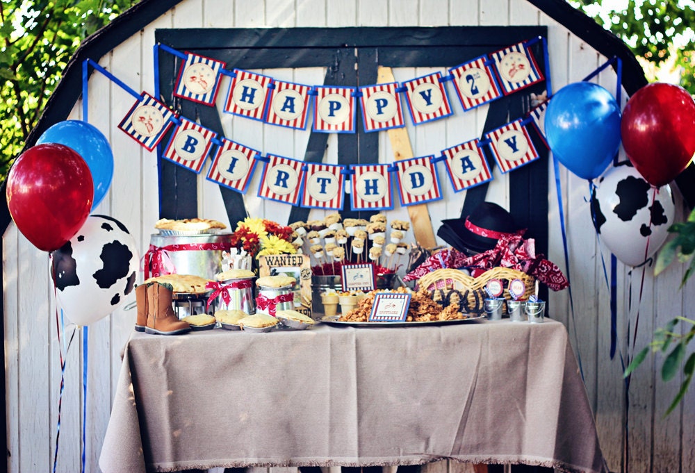 Western Cowboy Party Decorations - Customized  & Printable by 505 Design