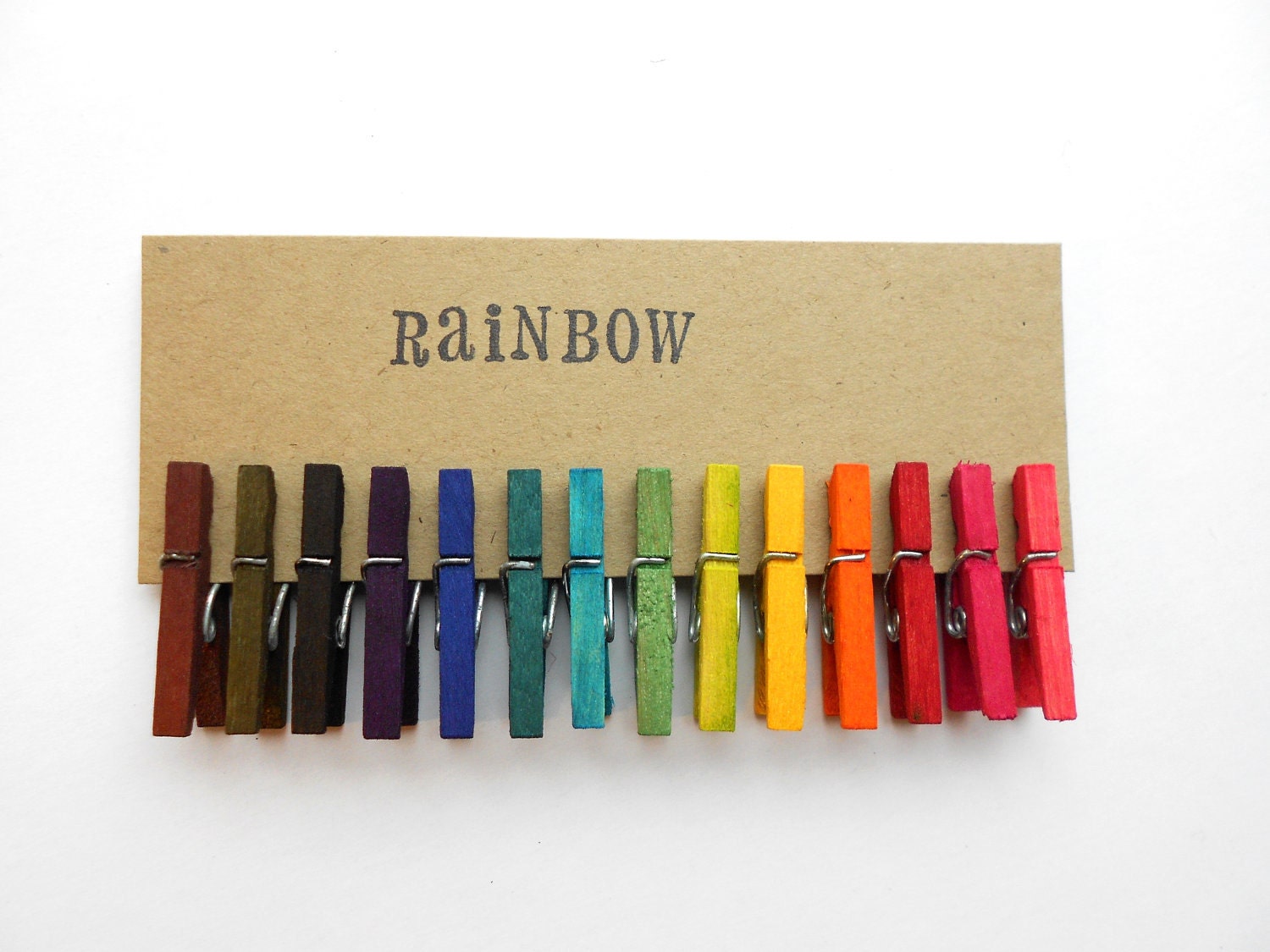 Mini Clothespins - Rainbow - Small - Free Shipping