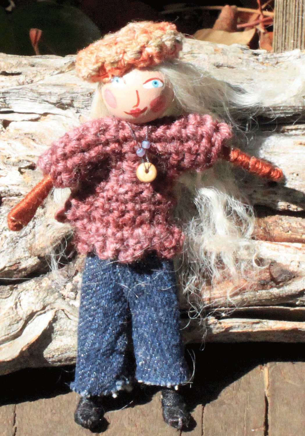 Dollhouse Doll -- Anastasia -- Crocheted Hat and Sweater