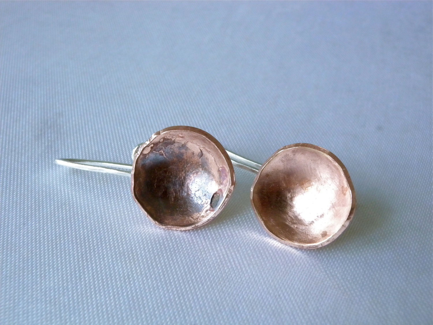 Poppy Earrings Metallic Disc Dangle  FREE by ChristianJessie from etsy.com