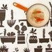 Tea towel - Succulents, in Marrakesh Brown