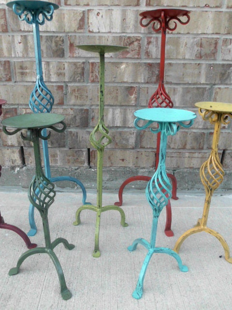 Upcycled - FuNkY FarMhOuSe - Architectural Iron HUGE Candle Holder Collection - Sold Individually or as a set