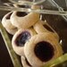 Red Raspberry and Toasted Almond Thumbprint Cookies - 12 cookies