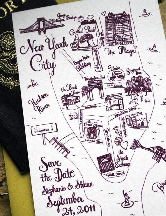 Save the Date Custom Map
