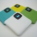 Dichroic Fused Glass Coaster Set - Green, Turquoise, Yellow, White