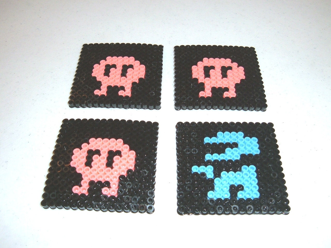 Perler Bead Coasters - DIG DUG