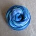 Hank McCoy - Blue Merino Top Felting Spinning Fiber - 6 oz Blue & Aqua Rainbow
