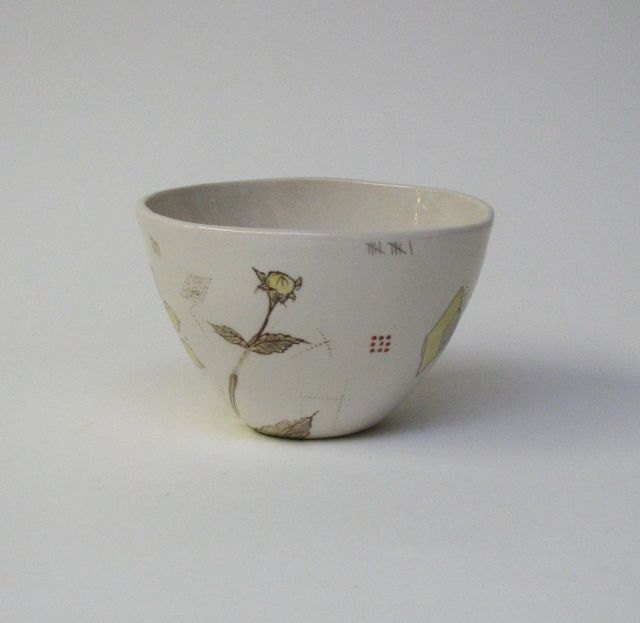 Dahlia Flower Porcelain Bowl