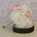 Silk Bride Bouquet Peony Flowers Peonies Lace Shabby Chic Wedding Arrangement