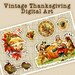 Vintage Thanksgiving Digital Art Elements - JPGs and Layered PSD Files