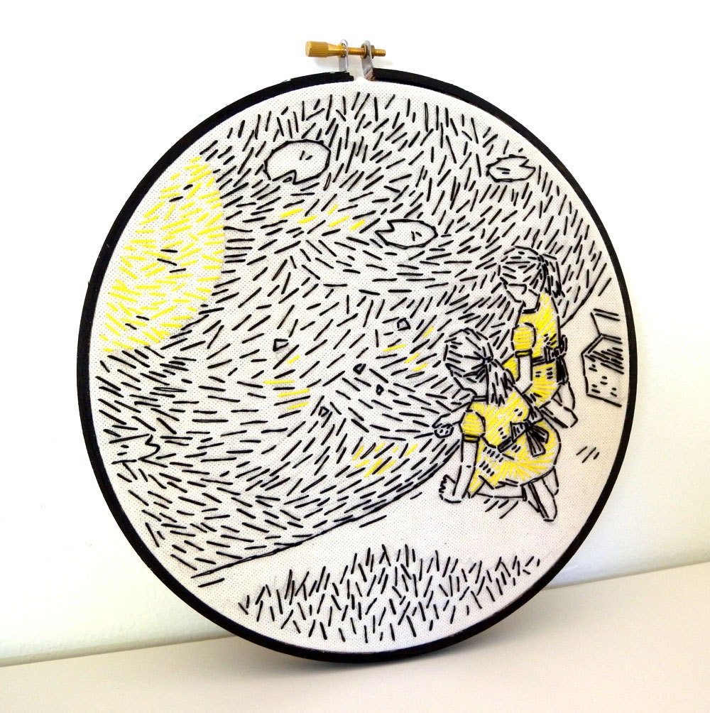 Feeding the Moon PDF file embroidery pattern
