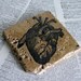Anatomical Heart Steampunk Sepia Marble Coasters (set of four)