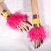 Punk Princess Arm Warmers Roller Derby wrist cuffs Pink yellow blue Stripes Doll Rock fingerless gloves Belly Dance Pirate Monster Paws