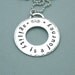 Agility is a journey - Hand Stamped Sterling Silver Washer - Affirmation Necklace