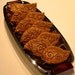 12 Pumpkin Pie Spiced Molasses Cookies filled with Maple Butter Cream Frosting: "Autumn Paisley"