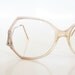 Vintage 1970s Glasses / 70s OVERSIZED Eyeglasses / GEOMETRIC Pink New Wave Womens Ladies