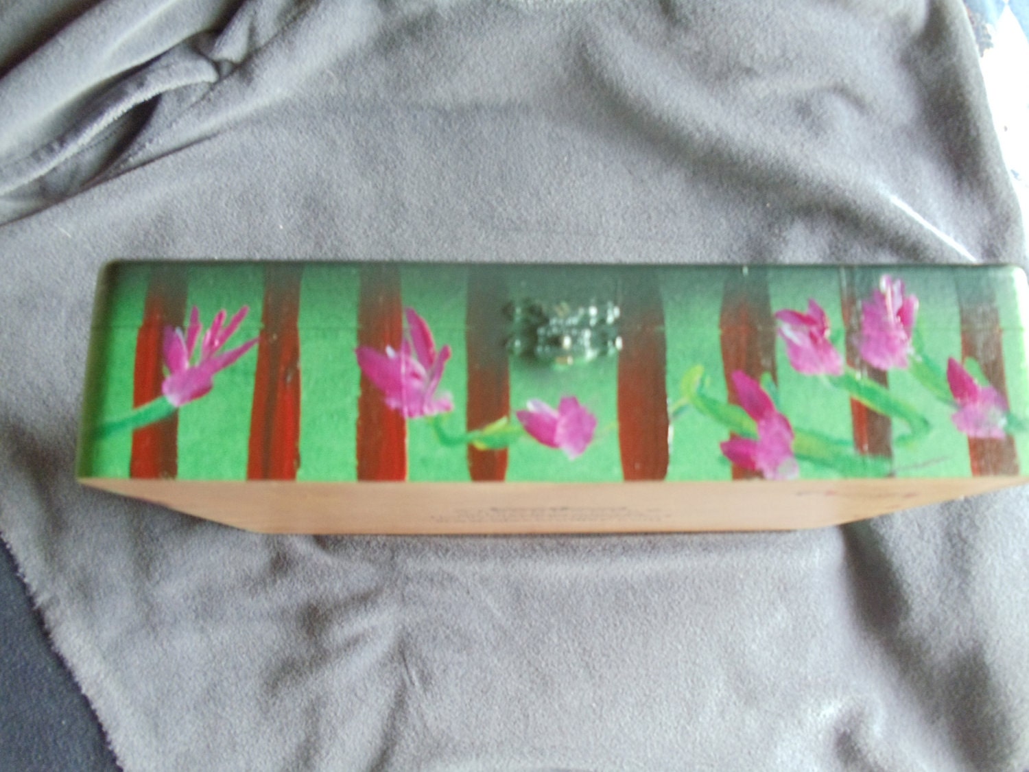 OOAK hand painted Baby Orangutan and Keel-Billed Toucan cigar box