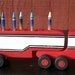 Painted Wooden Tractor Trailer Crayon Holder