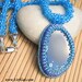 Ice Queen. Blue Spiral Crocheted Necklace