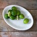 White Focaccia Platter  - large oval platter - stoneware - Wobbly Plates Series