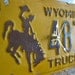 Vintage Wyoming License plate clock