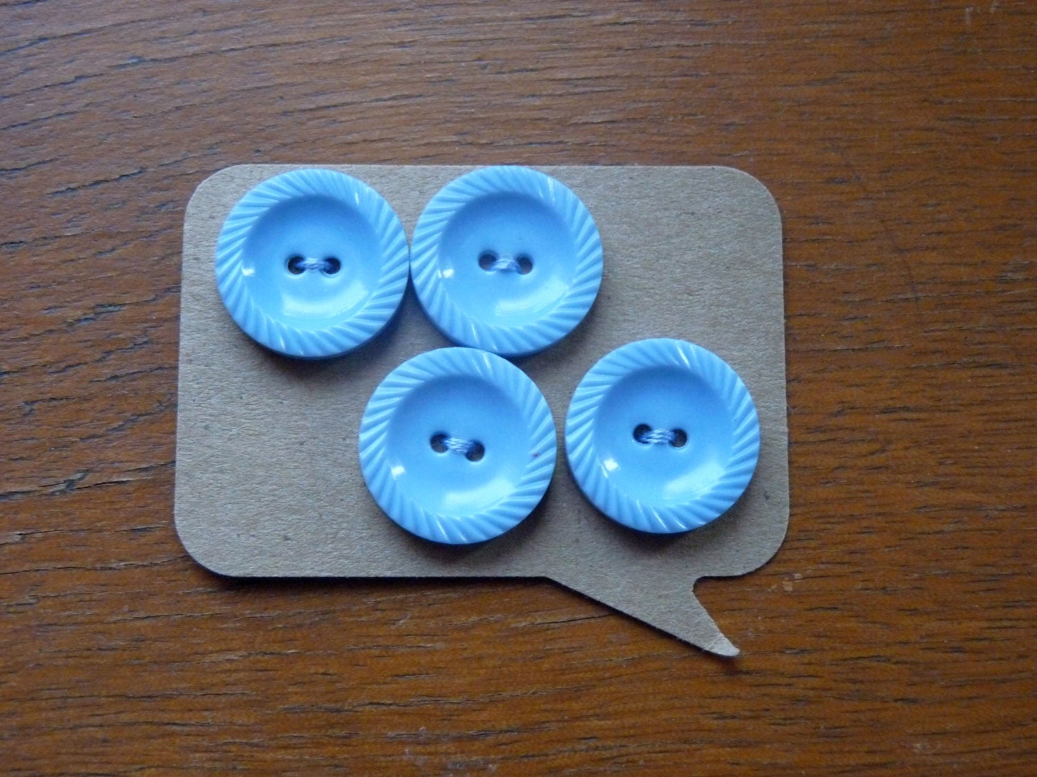 Blue swirl cardigan button collection - set of 4