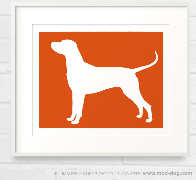 Mod Dalmatian Silhouette Art Print - 8x10