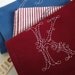 your letters, your colors - THREE custom hand-embroidered monogram tea towels