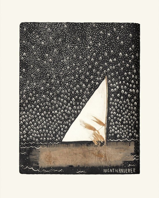 Nightwanderer, a drawing created on a lovely sea