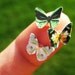 Woodland Wedding Prom Accessory Paper Butterfly Eye Decals - YOU CHOOSE COLORS 3pcs