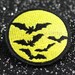 Bat Hair Clip, Pumpkin, Halloween Barrette, Yellow